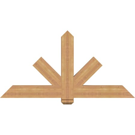 Ekena Millwork Kennewick Timber Gable Bracket, Western Red Cedar, 60"W x 30"H x 3 1/2"D x 5 1/2"F, 12/12 Pitch GBW060X30X0406KEN00SWR